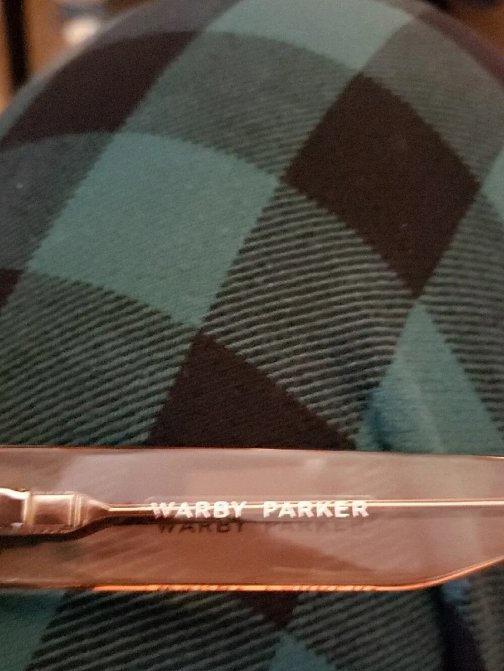 Warby Parker Rose Transparent Cat-Eye Glasses with Gold Accents
